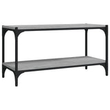 Vidaxl tv-meubel 80x33x41 cm bewerkt hout en staal grijs sonoma eiken