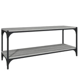 Vidaxl tv-meubel 100x33x41 cm bewerkt hout en staal grijs sonoma eiken