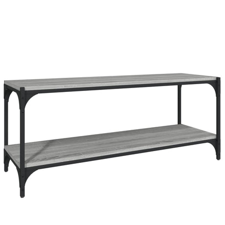 Vidaxl tv-meubel 100x33x41 cm bewerkt hout en staal grijs sonoma eiken