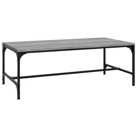 Vidaxl salontafel 100x50x35 cm bewerkt hout grijs sonoma