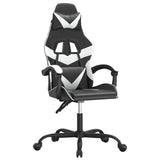 Vidaxl gamestoel draaibaar kunstleer zwart en wit