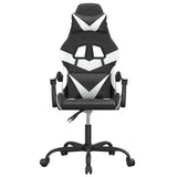 Vidaxl gamestoel draaibaar kunstleer zwart en wit