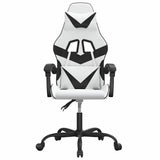 Vidaxl gamestoel draaibaar kunstleer wit en zwart