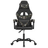 Vidaxl gamestoel draaibaar kunstleer zwart en camouflage