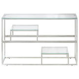 Vidaxl wandtafel roestvrijstaal en gehard glas zilverkleurig