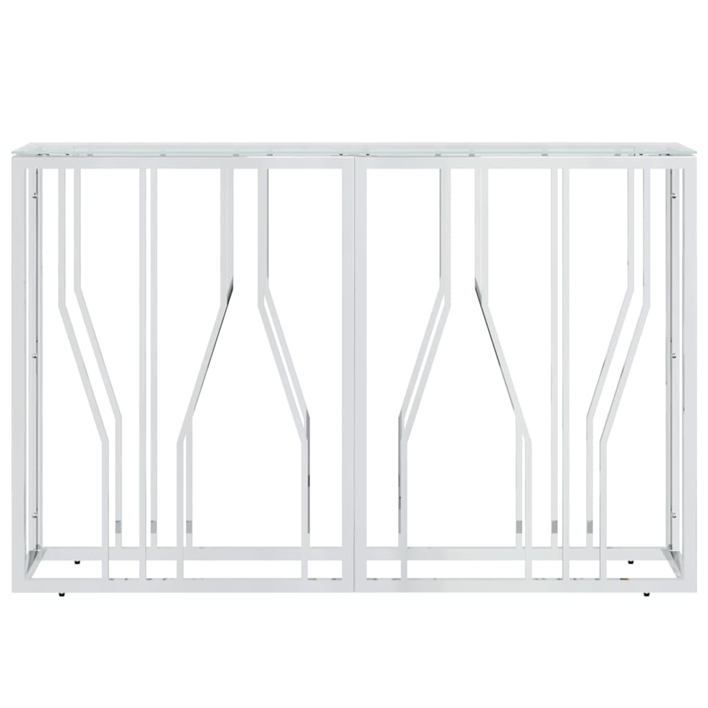 Vidaxl wandtafel 110x30x70 cm roestvrij staal en glas