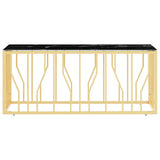 Vidaxl salontafel 110x45x45 cm roestvrij staal en glas goudkleurig