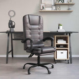 Vidaxl massage relaxfauteuil voor op kantoor grijs kunstleer