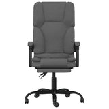 Vidaxl massage relaxfauteuil voor op kantoor donkergrijs stof