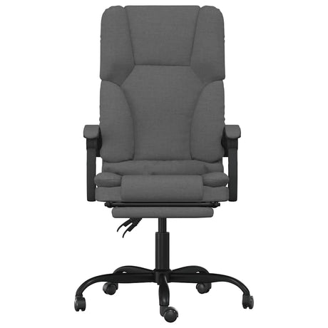 Vidaxl massage relaxfauteuil voor op kantoor donkergrijs stof
