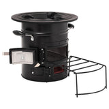 Vidaxl Camping Holzofen 50 x 33,5 x 30,5 cm Stahl Schwarz
