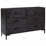 Vidaxl dressoir 110x35x70 cm massief grenenhout zwart