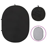 VIDAXL-Hintergrund-Bildschirm Studio 2-in-1 Oval 200x150 cm Schwarz
