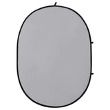 VIDAXL-Hintergrund-Bildschirm Studio 2-in-1 Oval 200x150 cm Schwarz