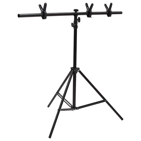 VIDAXL-Hintergrund Standard T-förmiger 91x60x (70-200) cm schwarz