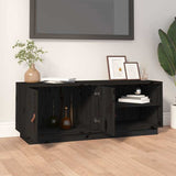 Vidaxl tv-meubel 105x34x40 cm massief grenenhout zwart