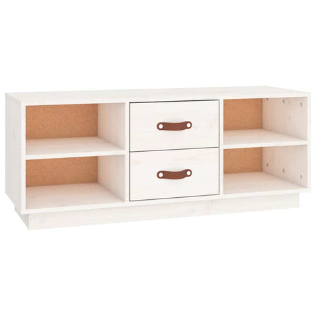 Vidaxl tv-meubel 100x34x40 cm massief grenenhout wit
