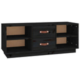 Vidaxl tv-meubel 100x34x40 cm massief grenenhout zwart