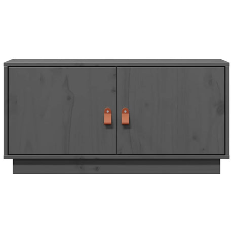 Vidaxl tv-meubel 80x34x40 cm massief grenenhout grijs