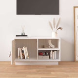 Vidaxl tv-meubel 70x34x40 cm massief grenenhout wit