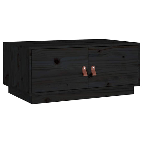 Vidaxl salontafel 80x50x35 cm massief grenenhout zwart