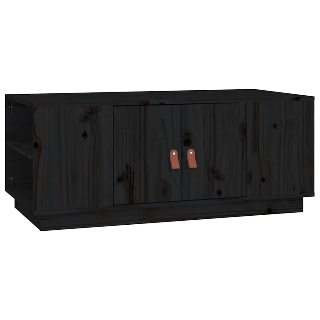 Vidaxl salontafel 100x50x41 cm massief grenenhout zwart