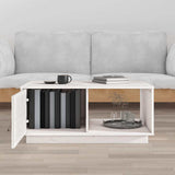 Vidaxl salontafel 80x50x35,5 cm massief grenenhout wit