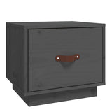 Vidaxl nachtkastje 40x34x35 cm massief grenenhout grijs