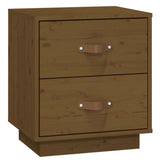 Vidaxl nachtkastje 40x34x45 cm massief grenenhout honingbruin