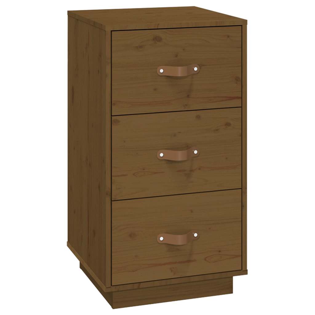 Vidaxl nachtkastje 40x40x75 cm massief grenenhout honingbruin