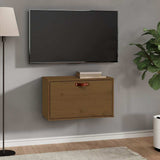 Vidaxl wandkast 60x30x35 cm massief grenenhout honingbruin