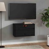 Vidaxl wandkast 60x30x35 cm massief grenenhout zwart
