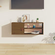 Vidaxl wandkast 80x30x30 cm massief grenenhout honingbruin