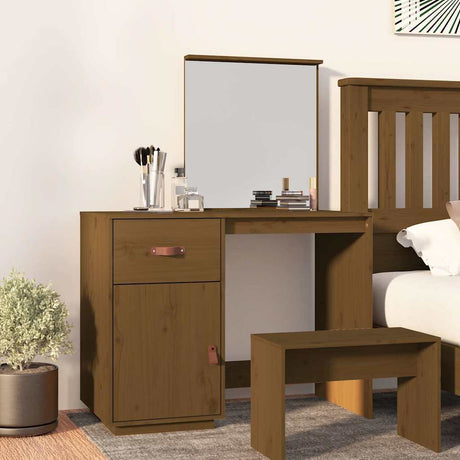 Vidaxl kaptafel 95x50x134 cm massief grenenhout honingbruin
