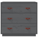 Vidaxl dressoir 80x40x75 cm massief grenenhout grijs