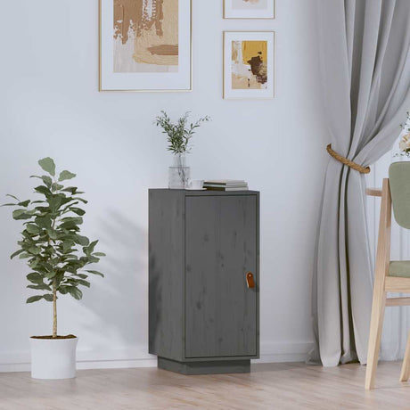 Vidaxl dressoir 34x40x75 cm massief grenenhout grijs