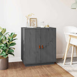 Vidaxl dressoir 65,5x40x75 cm massief grenenhout grijs