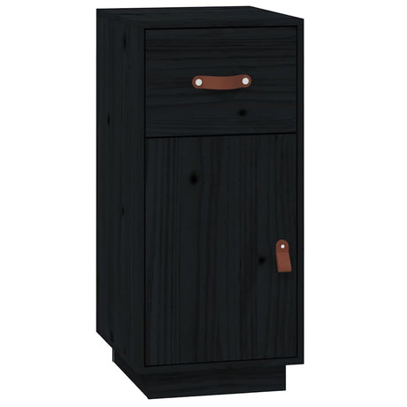 Vidaxl dressoir 34x40x75 cm massief grenenhout zwart
