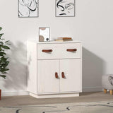 Vidaxl dressoir 65,5x40x75 cm massief grenenhout wit