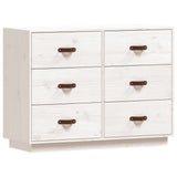 Vidaxl dressoir 100x40x75 cm massief grenenhout wit