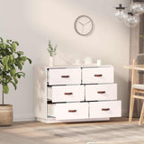 Vidaxl dressoir 100x40x75 cm massief grenenhout wit