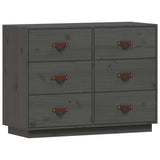 Vidaxl dressoir 100x40x75 cm massief grenenhout grijs