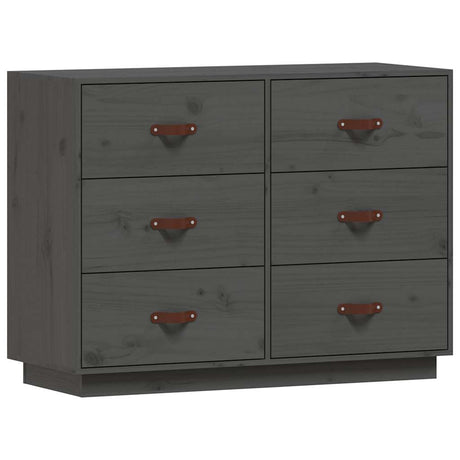 Vidaxl dressoir 100x40x75 cm massief grenenhout grijs