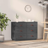 Vidaxl dressoir 100x40x75 cm massief grenenhout grijs