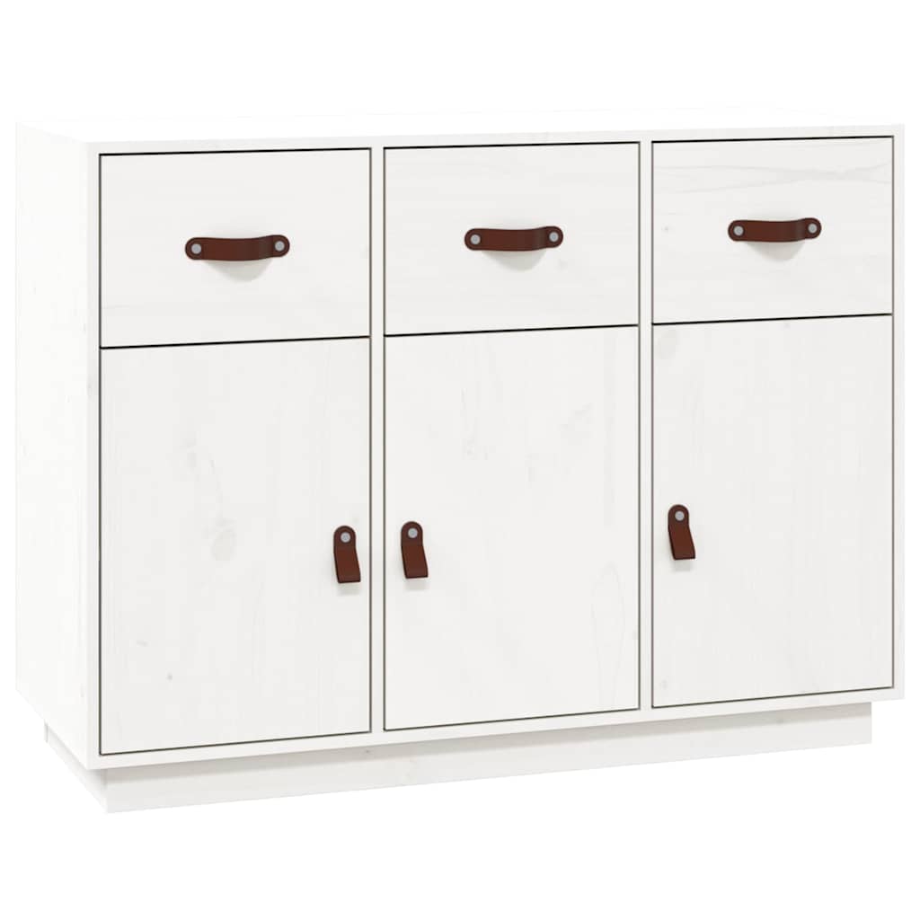 Vidaxl dressoir 100x40x75 cm massief grenenhout wit