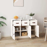 Vidaxl dressoir 100x40x75 cm massief grenenhout wit