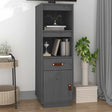 Vidaxl hoge kast 34x40x108,5 cm massief grenenhout grijs