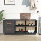 Vidaxl Schuhe Bank 100x34x45 cm Festkiefergrau