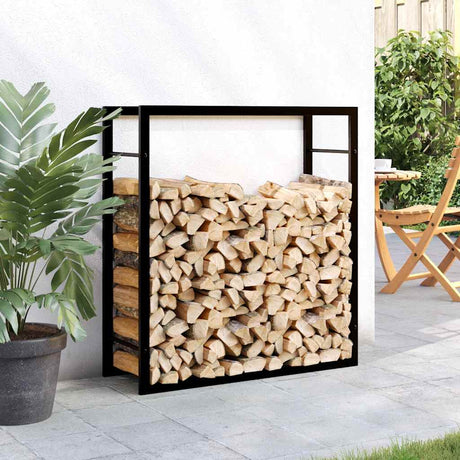 VIDAXL -Kamin 80x28x86 cm Stahl Mattzwart