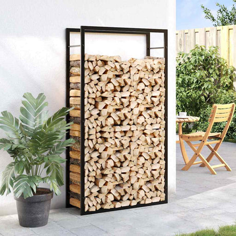 Vidaxl Kamin matt schwarz 80x28x154 cm Stahl